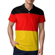 AILLOSA GFY31 3D Baskılı Desen Kısa kollu Polo Yaka Erkek T-shirt