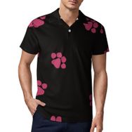 AILLOSA GFY36 3D Baskılı Desen Kısa kollu Polo Yaka Erkek T-shirt
