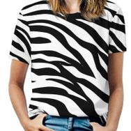 AILLOSA GFY38 Tamamı Baskılı Kısa Kollu Yuvarlak Yaka Kadın T-shirt