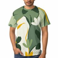 AILLOSA H-93 3D Baskılı Desenli Kısa Kollu Erkek T-shirt