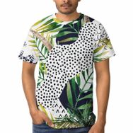 AILLOSA H-99 3D Baskılı Desenli Kısa Kollu Erkek T-shirt