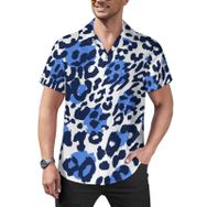 AILLOSA Hawaii Çiçek Baskılı 3D Desen Kısa Kollu YH-109 Erkek Gömlek