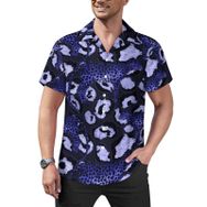 AILLOSA Hawaii Çiçek Baskılı 3D Desen Kısa Kollu YH-111 Erkek Gömlek