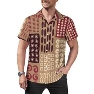 AILLOSA Hawaii Çiçek Baskılı 3D Desen Kısa Kollu YH-155 Erkek Gömlek