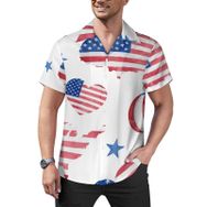 AILLOSA Hawaii Çiçek Baskılı 3D Desen Kısa Kollu YH-195 Erkek Gömlek