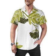 AILLOSA Hawaii Çiçek Baskılı 3D Desen Kısa Kollu YH-248 Erkek Gömlek