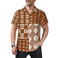 AILLOSA Hawaii Çiçek Baskılı 3D Desen Kısa Kollu YH-252 Erkek Gömlek