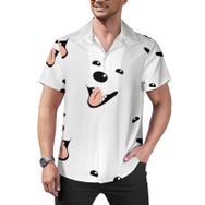 AILLOSA Hawaii Çiçek Baskılı 3D Desen Kısa Kollu YH-373 Erkek Gömlek
