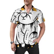 AILLOSA Hawaii Çiçek Baskılı 3D Desen TH-168 Erkek Gömlek