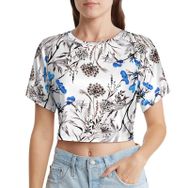 AILLOSA Racerback Bisiklet Yaka Kısa Kol YH-242 Kadın T-shirt
