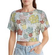 AILLOSA Racerback Bisiklet Yaka Kısa Kol YH-427 Kadın T-shirt