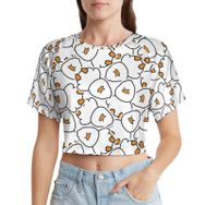 AILLOSA Racerback Bisiklet Yaka Kısa Kol YH-521 Kadın T-shirt