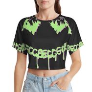 AILLOSA Racerback Tank Top Yuvarlak Yaka Kısa Kol CGF-03 Kadın T-shirt