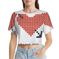 AILLOSA Racerback Tank Top Yuvarlak Yaka Kısa Kol CGF-04 Kadın T-shirt