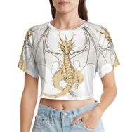 AILLOSA Racerback Tank Top Yuvarlak Yaka Kısa Kol CGF-08 Kadın T-shirt