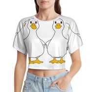 AILLOSA Racerback Tank Top Yuvarlak Yaka Kısa Kol CGF-09 Kadın T-shirt