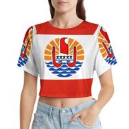 AILLOSA Racerback Tank Top Yuvarlak Yaka Kısa Kol Flag-145 Kadın T-shirt