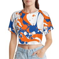 AILLOSA Racerback Tank Top Yuvarlak Yaka Kısa Kol Flag-154 Kadın T-shirt