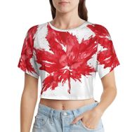 AILLOSA Racerback Tank Top Yuvarlak Yaka Kısa Kol Flag-157 Kadın T-shirt