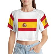AILLOSA Racerback Tank Top Yuvarlak Yaka Kısa Kol Flag-179 Kadın T-shirt