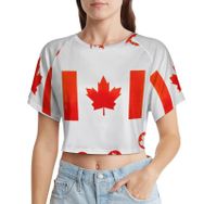 AILLOSA Racerback Tank Top Yuvarlak Yaka Kısa Kol Flag-29 Kadın T-shirt