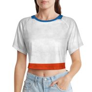 AILLOSA Racerback Tank Top Yuvarlak Yaka Kısa Kol Flag-93 Kadın T-shirt