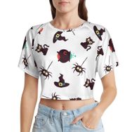 AILLOSA Racerback Tank Top Yuvarlak Yaka Kısa Kol GFY-08 Kadın T-shirt