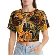 AILLOSA Racerback Tank Top Yuvarlak Yaka Kısa Kol GFY-09 Kadın T-shirt