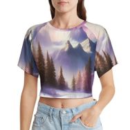 AILLOSA Racerback Tank Top Yuvarlak Yaka Kısa Kol GFY-17 Kadın T-shirt