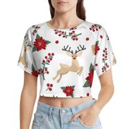AILLOSA Racerback Tank Top Yuvarlak Yaka Kısa Kol GFY-24 Kadın T-shirt