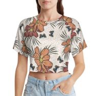AILLOSA Racerback Tank Top Yuvarlak Yaka Kısa Kol GFY-28 Kadın T-shirt
