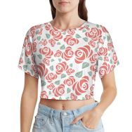AILLOSA Racerback Tank Top Yuvarlak Yaka Kısa Kol GFY-43 Kadın T-shirt