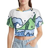 AILLOSA Racerback Tank Top Yuvarlak Yaka Kısa Kol TH-100 Kadın T-shirt