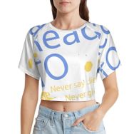 AILLOSA Racerback Tank Top Yuvarlak Yaka Kısa Kol TH-104 Kadın T-shirt