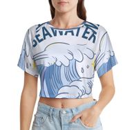 AILLOSA Racerback Tank Top Yuvarlak Yaka Kısa Kol TH-106 Kadın T-shirt