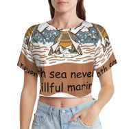 AILLOSA Racerback Tank Top Yuvarlak Yaka Kısa Kol TH-115 Kadın T-shirt
