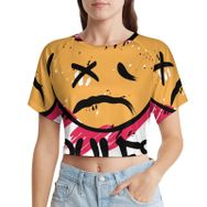 AILLOSA Racerback Tank Top Yuvarlak Yaka Kısa Kol TH-125 Kadın T-shirt