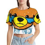 AILLOSA Racerback Tank Top Yuvarlak Yaka Kısa Kol TH-129 Kadın T-shirt