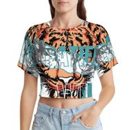 AILLOSA Racerback Tank Top Yuvarlak Yaka Kısa Kol TH-139 Kadın T-shirt