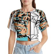 AILLOSA Racerback Tank Top Yuvarlak Yaka Kısa Kol TH-146 Kadın T-shirt