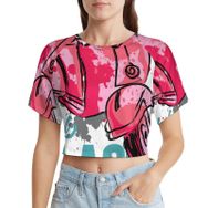 AILLOSA Racerback Tank Top Yuvarlak Yaka Kısa Kol TH-147 Kadın T-shirt