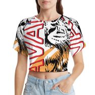 AILLOSA Racerback Tank Top Yuvarlak Yaka Kısa Kol TH-155 Kadın T-shirt