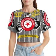 AILLOSA Racerback Tank Top Yuvarlak Yaka Kısa Kol TH-156 Kadın T-shirt