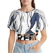 AILLOSA Racerback Tank Top Yuvarlak Yaka Kısa Kol TH-159 Kadın T-shirt
