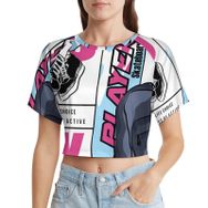 AILLOSA Racerback Tank Top Yuvarlak Yaka Kısa Kol TH-162 Kadın T-shirt