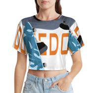 AILLOSA Racerback Tank Top Yuvarlak Yaka Kısa Kol TH-164 Kadın T-shirt