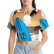 AILLOSA Racerback Tank Top Yuvarlak Yaka Kısa Kol TH-167 Kadın T-shirt