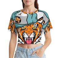 AILLOSA Racerback Tank Top Yuvarlak Yaka Kısa Kol TH-176 Kadın T-shirt