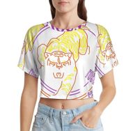 AILLOSA Racerback Tank Top Yuvarlak Yaka Kısa Kol TH-190 Kadın T-shirt
