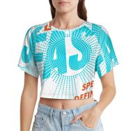 AILLOSA Racerback Tank Top Yuvarlak Yaka Kısa Kol TH-192 Kadın T-shirt